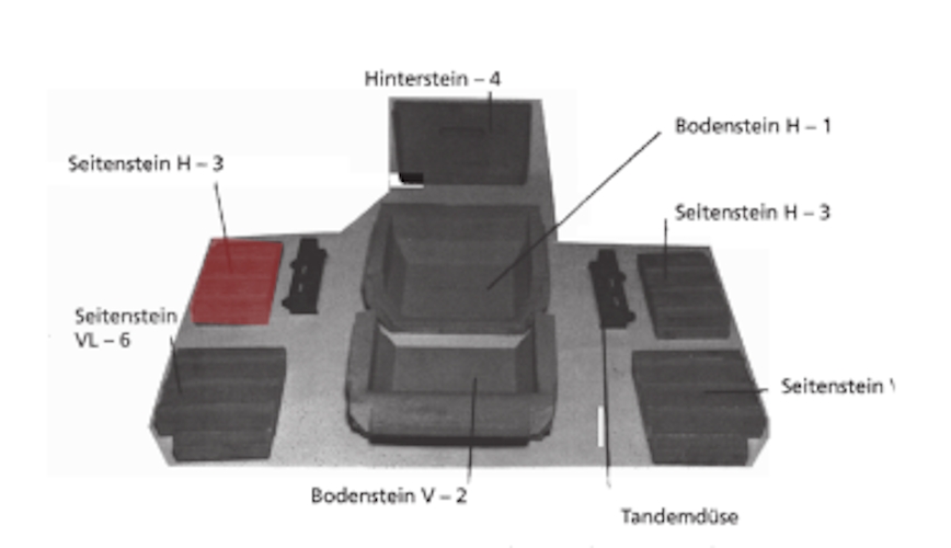 Leda Granat 600 E Seitenstein links hinten Leda Granat 600 E Seitenstein links hinten