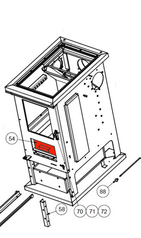 Wamsler W1-40 cassetto raccogli cenere
