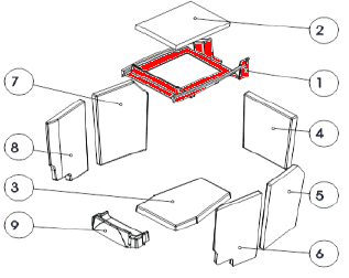 Austroflamm G1 beslag røgvendeplade