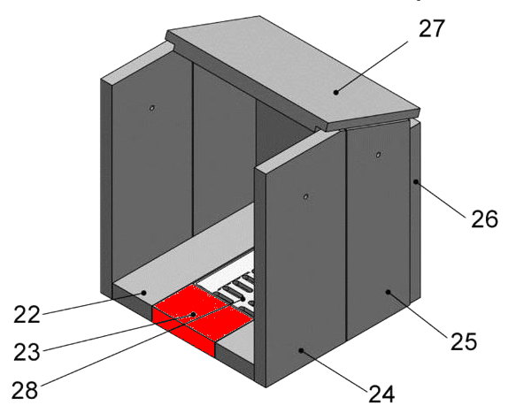 Justus Lagos Bodenstein vorne Explosionszeichnung Justus Lagos Bodenstein vorne Explosionszeichnung