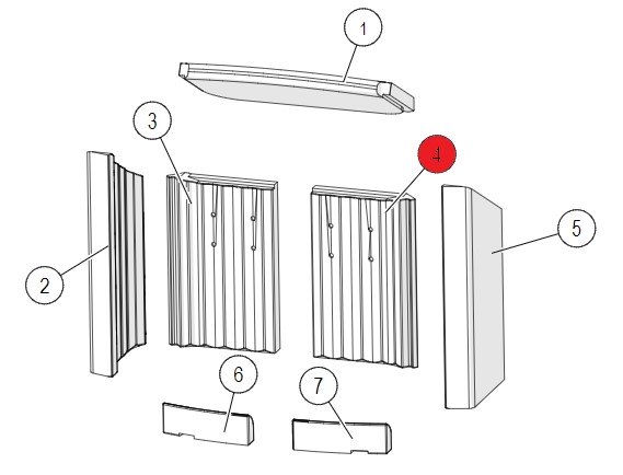 Lotus Jubilee 15 pierre de plaque arrière droit Lotus Jubilee 15 pierre de plaque arrière droit