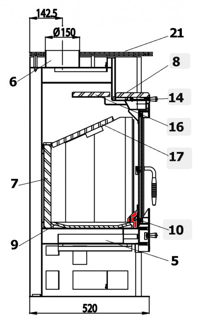 Haas-Sohn Siena 277.15 ruszt stojący