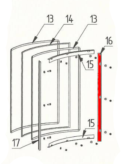 Fireplace Alicante uchwyt szyby z prawej strony