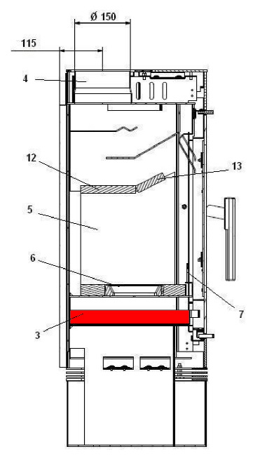 Haas+Sohn Palma 318.15 bac à cendres Haas+Sohn Palma 318.15 bac à cendres