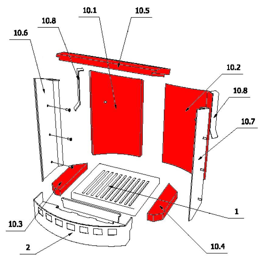 Justus Polarfeuer K6 revêtement de chambre de combustion