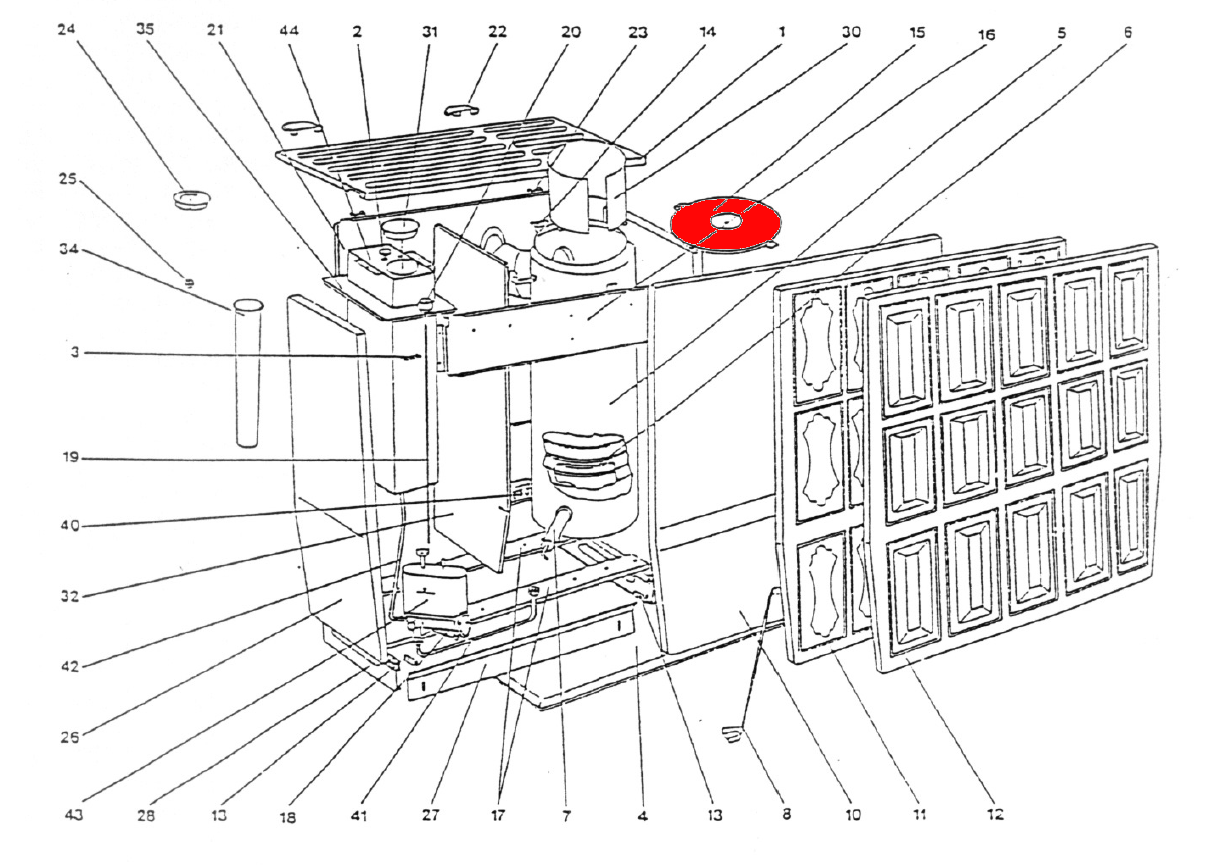 Wamsler OU 6 hængslet låg Wamsler OU 6 hængslet låg