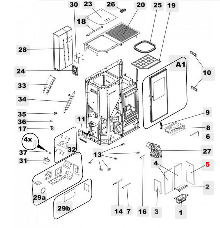 Haas-Sohn HSP 8 Home 445.08 cegła boczna z prawej strony