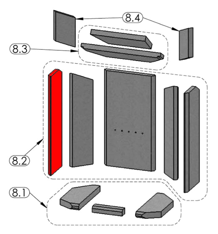 Oranier Pori 7 Zijsteen links voorkant B Oranier Pori 7 Zijsteen links voorkant B