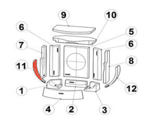 Austroflamm Clou Xtra sidesten venstre foran Austroflamm Clou Xtra sidesten venstre foran