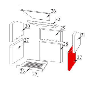 Fireplace Sicilia Zijsteen rechts onder Fireplace Sicilia Zijsteen rechts onder