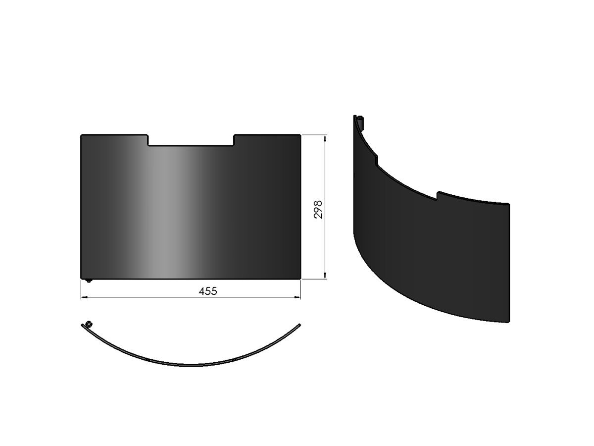 Termatech TT10 sportello vano per legna grigio chiaro Termatech TT10 sportello vano per legna grigio chiaro