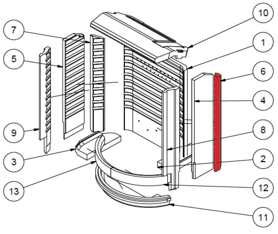 Attika Viva L pietra laterale a destra posteriore Attika Viva L pietra laterale a destra posteriore