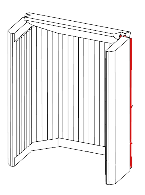 Romotop Lugo cegła boczna z prawej strony z tyłu Romotop Lugo cegła boczna z prawej strony z tyłu