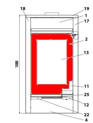 Haas+Sohn Bilbao 327.15 Feuerraumtür gussgrau Haas+Sohn Bilbao 327.15 Feuerraumtür gussgrau