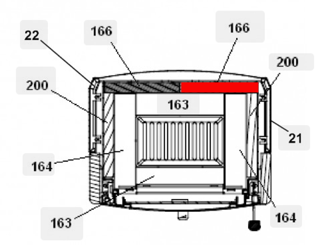 Haas+Sohn Modena 305.15 Rückwandstein rechts Brennraumstein Haas+Sohn Modena 305.15 Rückwandstein rechts Feuerraumstein