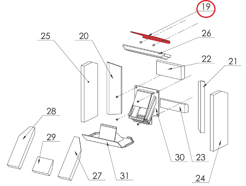Fireplace Gravio moduł zmiany kierunku ciągu na górze