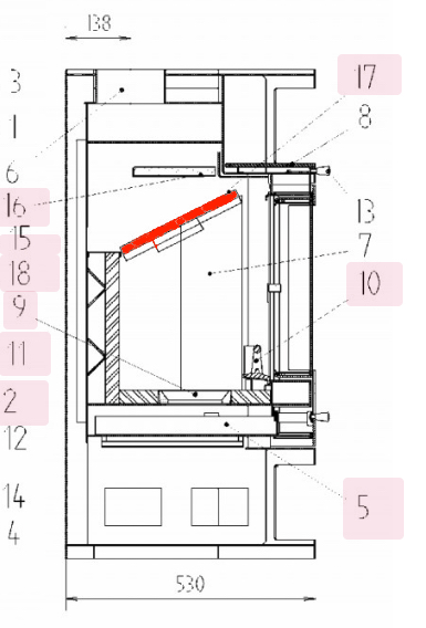Haas-Sohn Grado 252.17 røgvenderplade nede