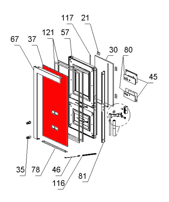 La Nordica Italy Termo Built-In DSA glas udenfor brændkammer