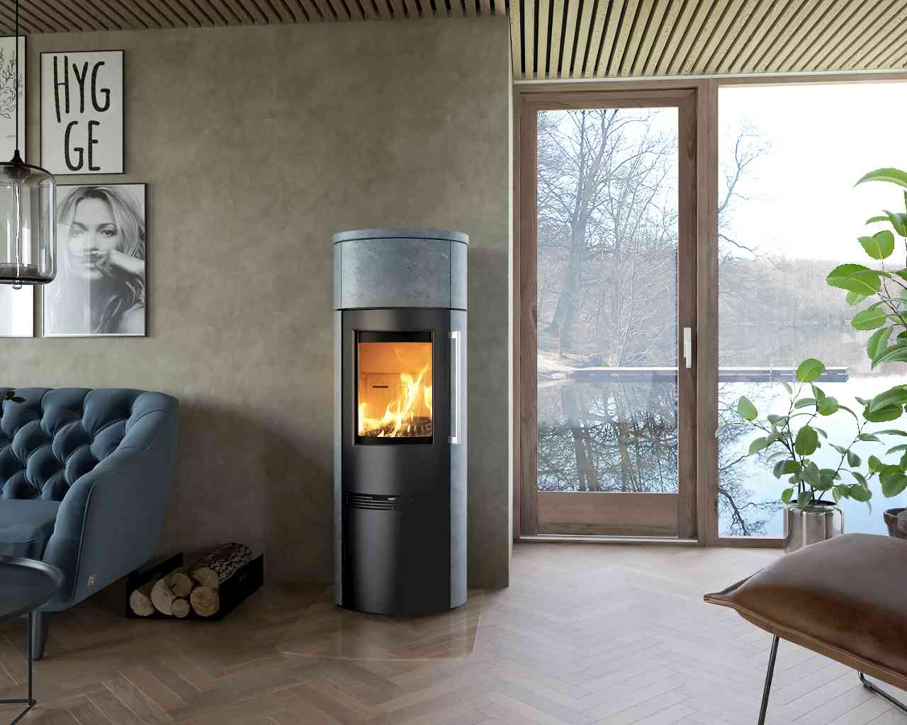 Kaminofen TermaTech TT21RHS-HST Speckstein, 5 kW
