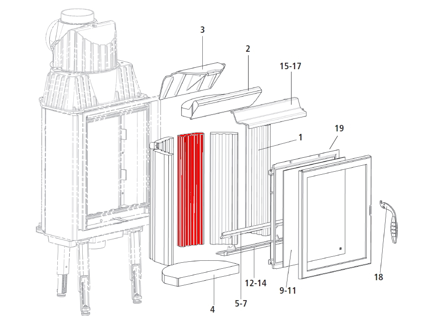 Leda Lava D Achterste muur steen midden rechts Leda Lava D Achterste muur steen midden rechts