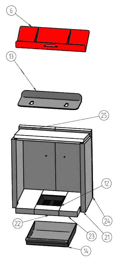 Oranier Hera R røgvenderplade oven C
