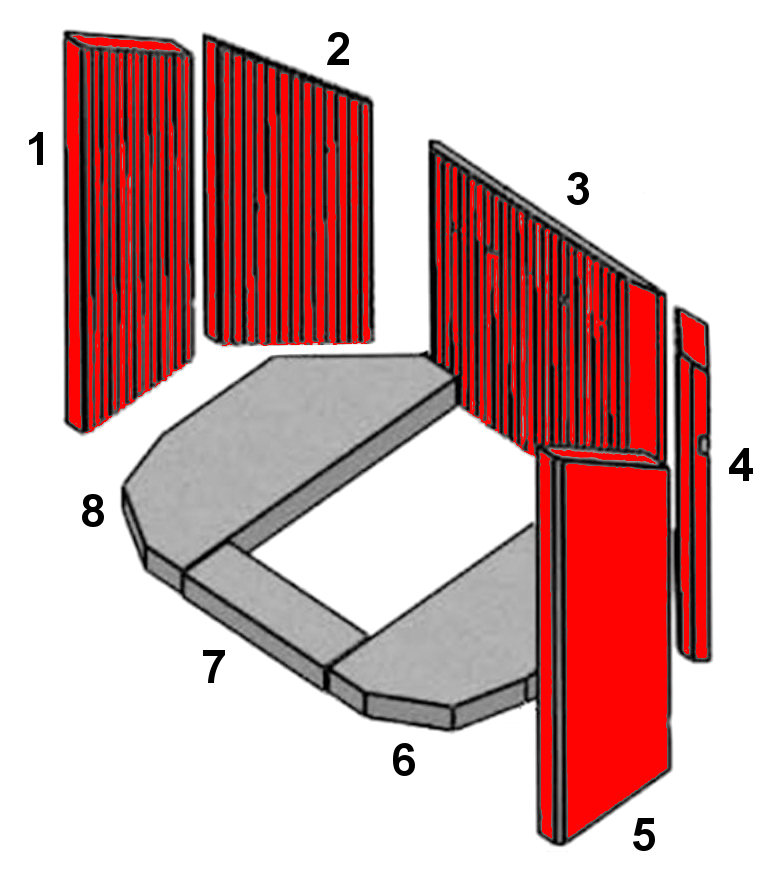 Justus Island Aqua pierre latérale kit B Justus Island Aqua pierre latérale kit B