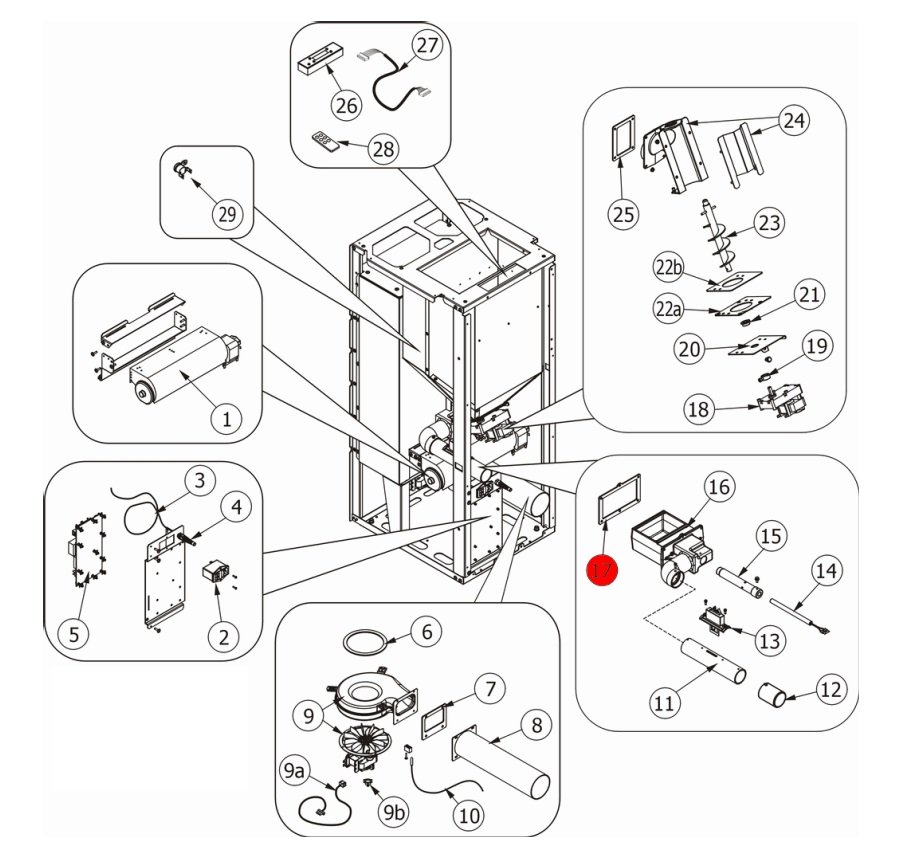 MCZ EGO-Air 1.0 joint d’étanchéité boîte de pot de brûleur MCZ EGO-Air 1.0 joint d’étanchéité boîte de pot de brûleur
