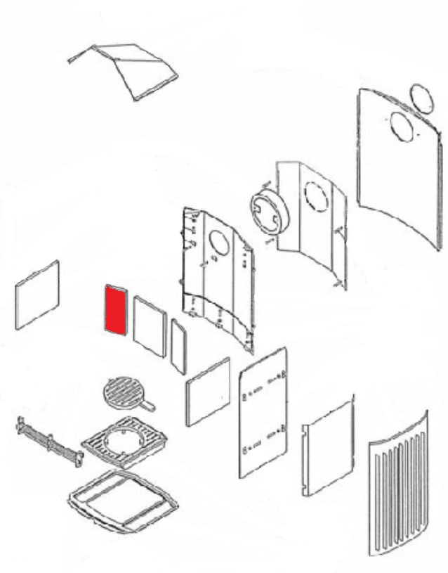 Morsö 1126 Rückwandstein links A Explosionszeichnung Morsö 1126 Rückwandstein links A Explosionszeichnung