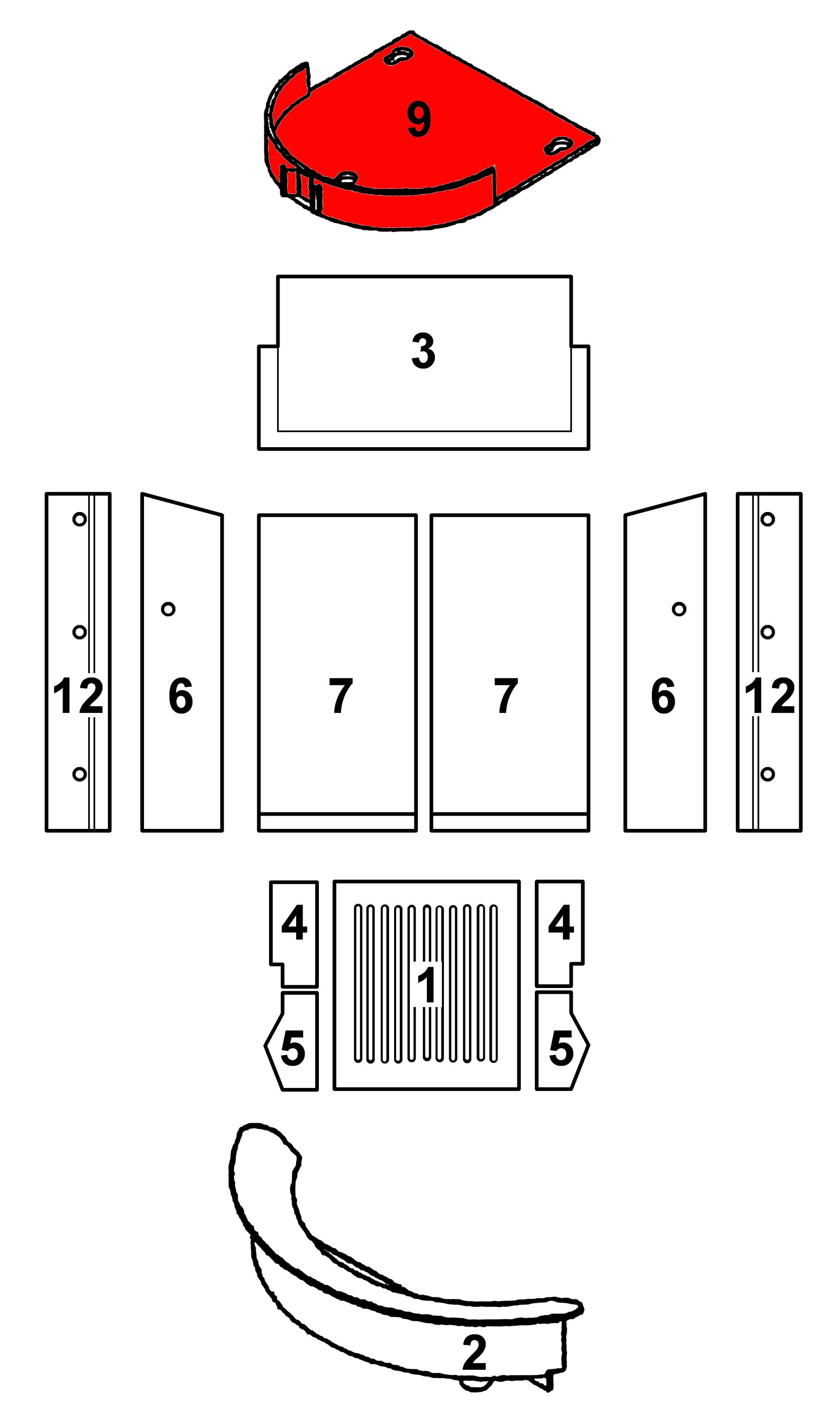 Justus Polarfeuer R3 déflecteur haut B Justus Polarfeuer R3 déflecteur haut B