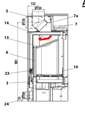 Haas-Sohn Bilbao 327.15 røgvenderplade oven