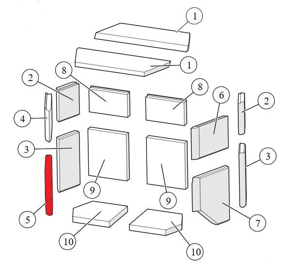Lotus M1 Zijsteen links voorkant onder B Lotus M1 Zijsteen links voorkant onder B