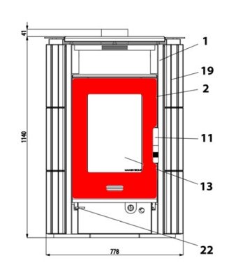 Haas+Sohn Breisgau 172.17 Feuerraumtür Haas+Sohn Breisgau 172.17 Feuerraumtür