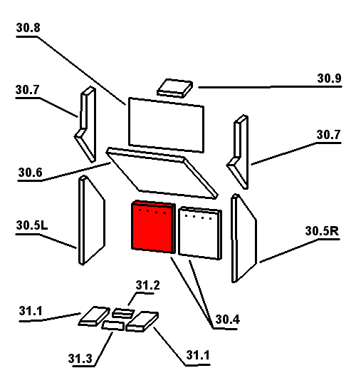 Oranier Skagen Achterste muur steen links B Oranier Skagen Achterste muur steen links B