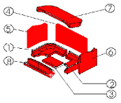 Austroflamm Pallas Back rivestimento focolare Austroflamm Pallas Back rivestimento focolare
