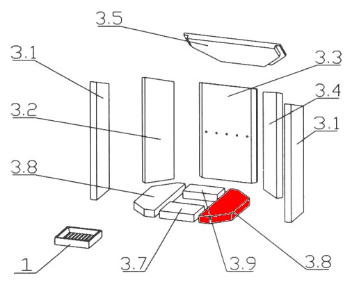 Oranier Kiruna 4 Bodemsteen rechts A Oranier Kiruna 4 Bodemsteen rechts A