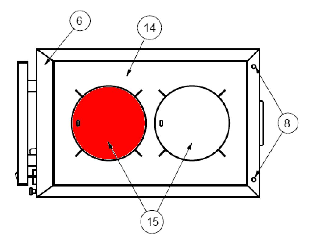 Wamsler W1-40 couvercle de trou de feur à gauche A acier Wamsler W1-40 couvercle de trou de feur à gauche A acier