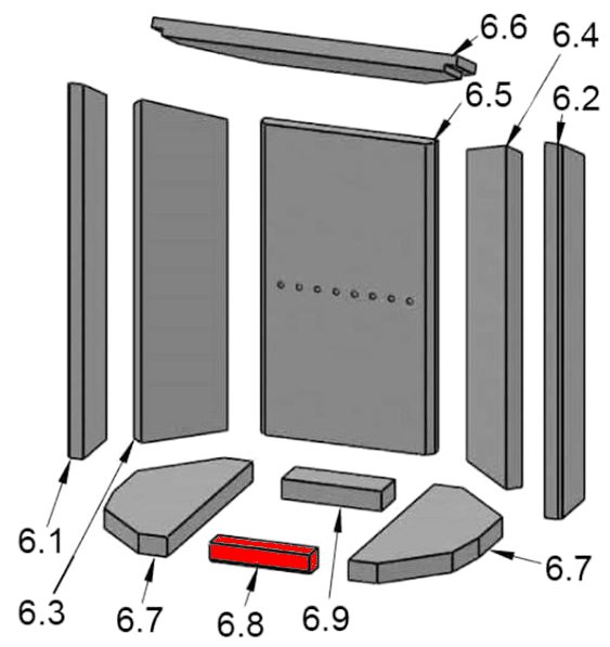 Justus P50-8 Bodenstein vorne C Explosionszeichnung Justus P50-8 Bodenstein vorne C Explosionszeichnung