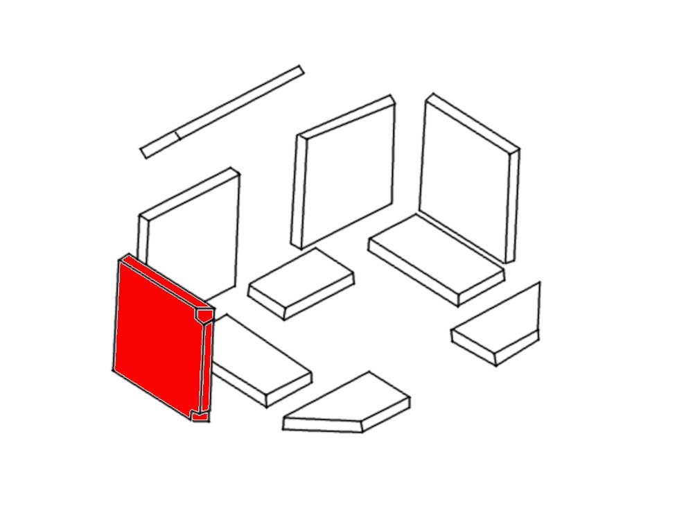 Caminos Solidus pierre latérale gauche A Caminos Solidus pierre latérale gauche A