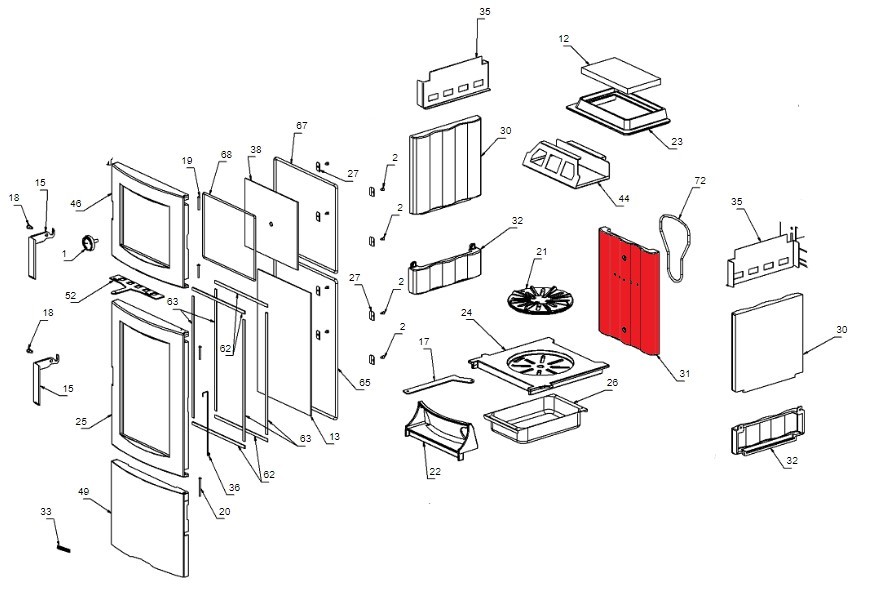 La Nordica Ester Forno Evo panneau arrière A La Nordica Ester Forno Evo panneau arrière A