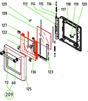 Wamsler K185F/A Joint d’étanchéité vitre joint en verre