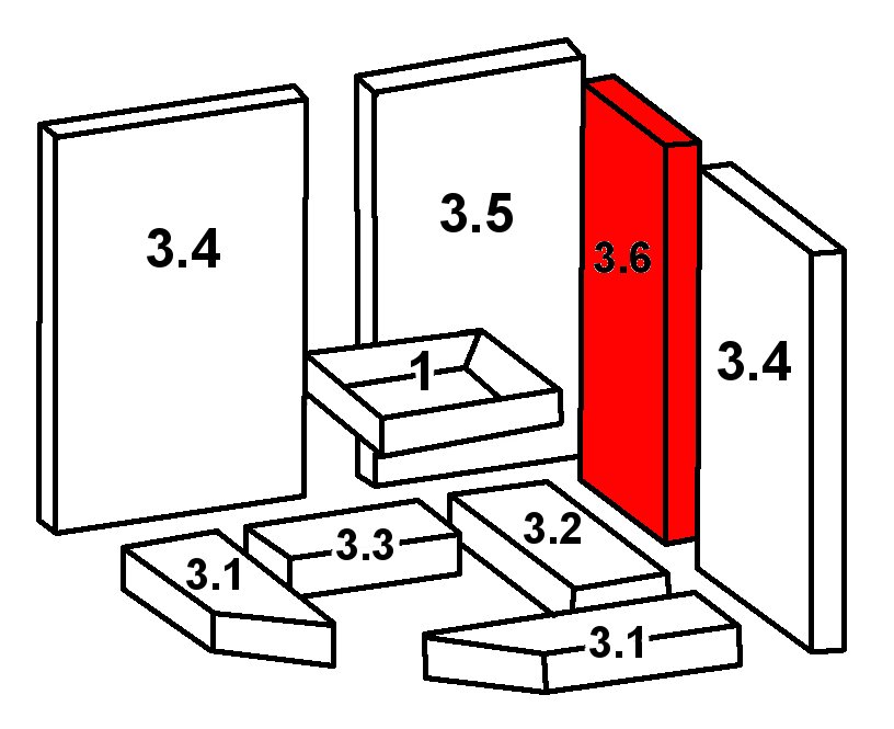 Oranier Skandik 6 cegła boczna z prawej strony z tyłu B