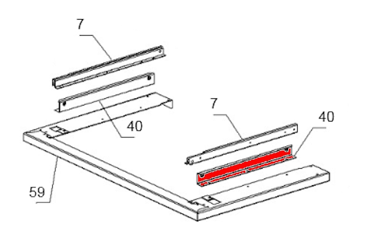 La Nordica Rosa strimmel højre rulleskinne La Nordica Rosa strimmel højre rulleskinne