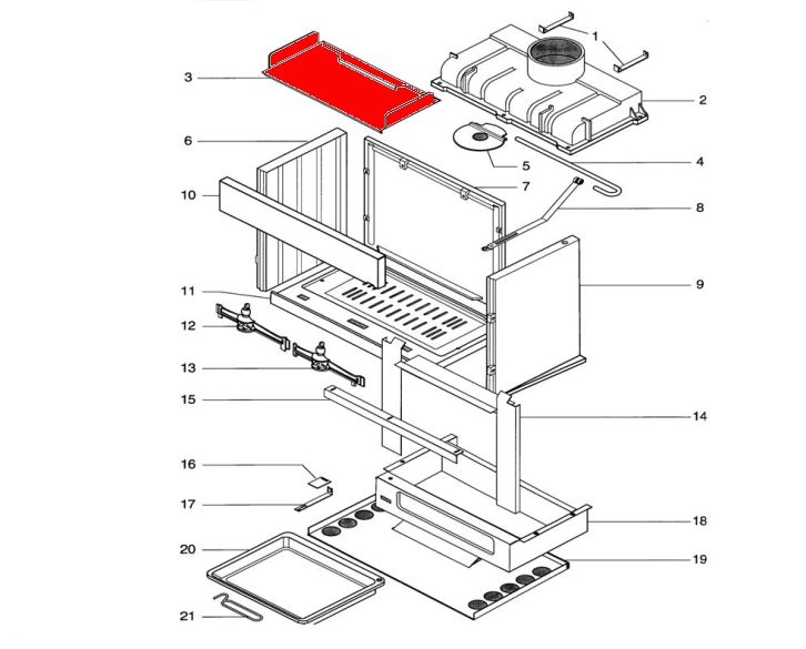Supra F 152 C røgvenderplade Supra F 152 C røgvenderplade