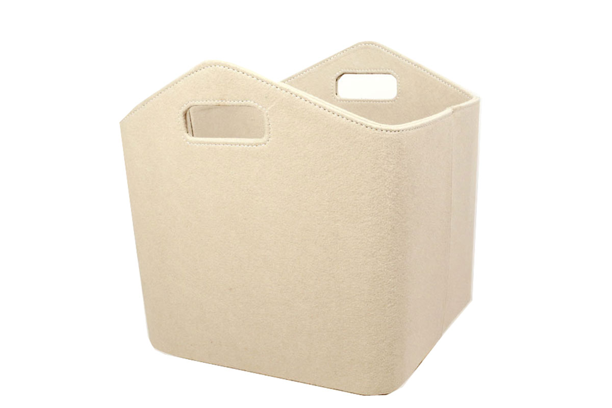 Lienbacher Holzkorb aus Filz eckig beige Lienbacher Holzkorb aus Filz eckig beige