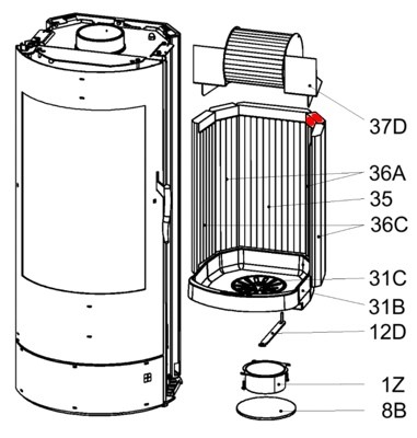 Olsberg Purico pietra laterale a destra anteriore Olsberg Purico pietra laterale a destra anteriore