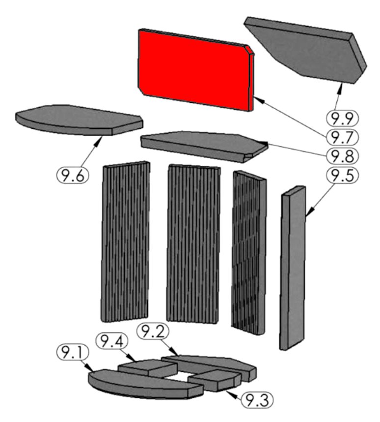 Oranier Pisa Zugumlenkung mittig Rauchumlenkstein Oranier Pisa Zugumlenkung mittig Rauchumlenkstein