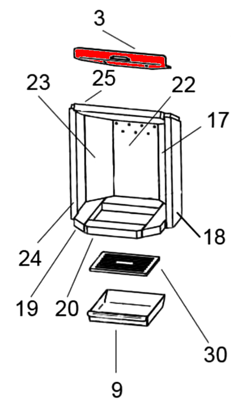 Oranier Fehmarn 7 Zugumlenkung oben Flammenschild Oranier Fehmarn 7 Zugumlenkung oben Flammenschild
