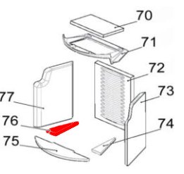 Austroflamm GE1 ladrillo de suelo a la izquierda