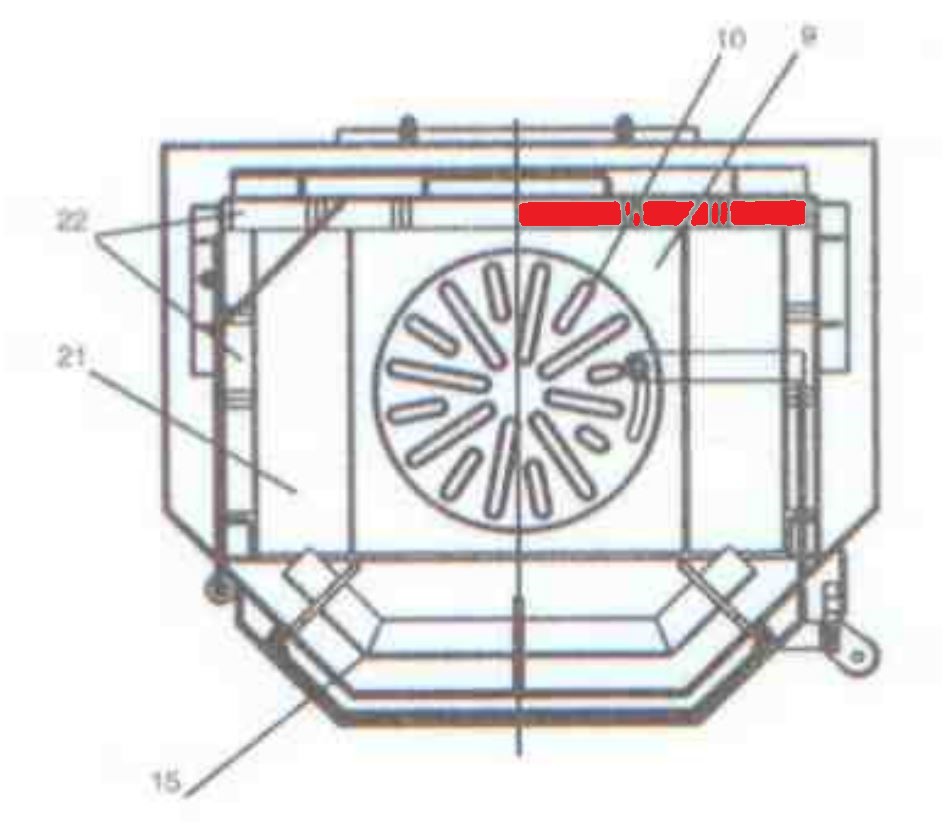 Fireplace Mallorca C Rückwandstein rechts Explosionszeichnung Fireplace Mallorca C Rückwandstein rechts Explosionszeichnung