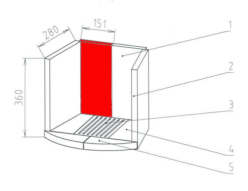 Caminos Lido pierre de plaque arrière gauche B Caminos Lido pierre de plaque arrière gauche B